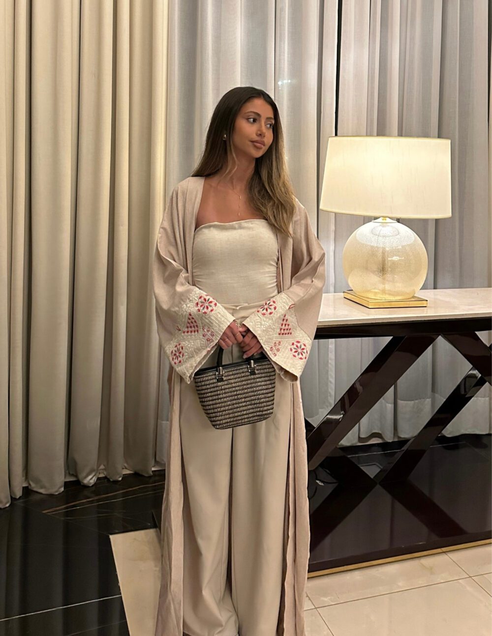 Jenin Abaya — Powder Pink