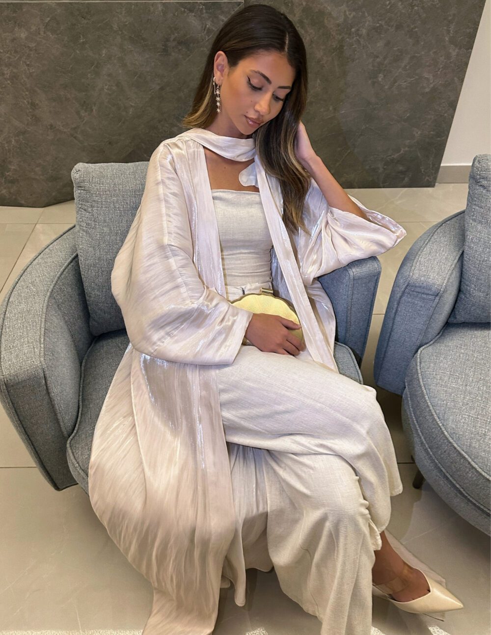 Nasmah Kaftan — Petal Pink