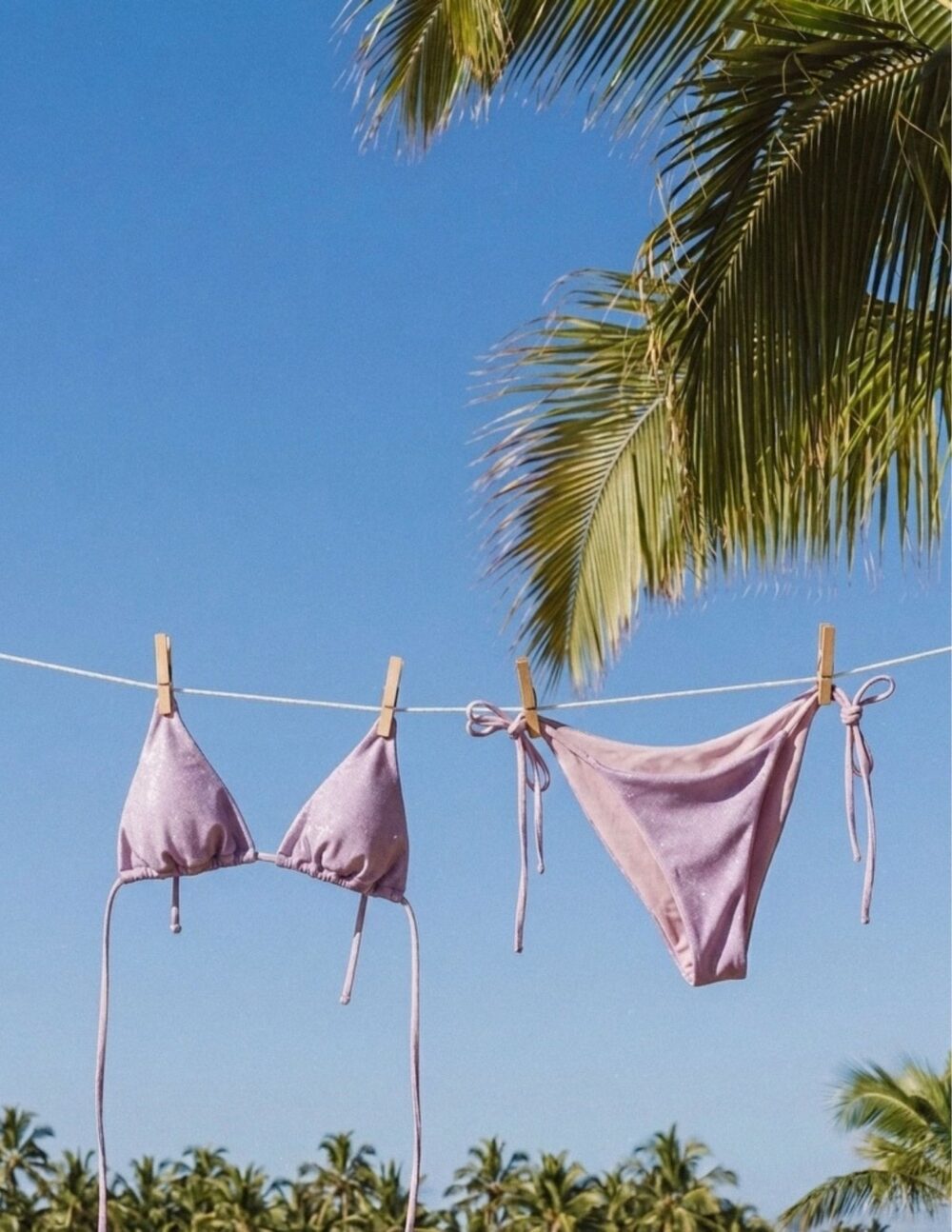 Isla Bikini Top — Metallic Pink