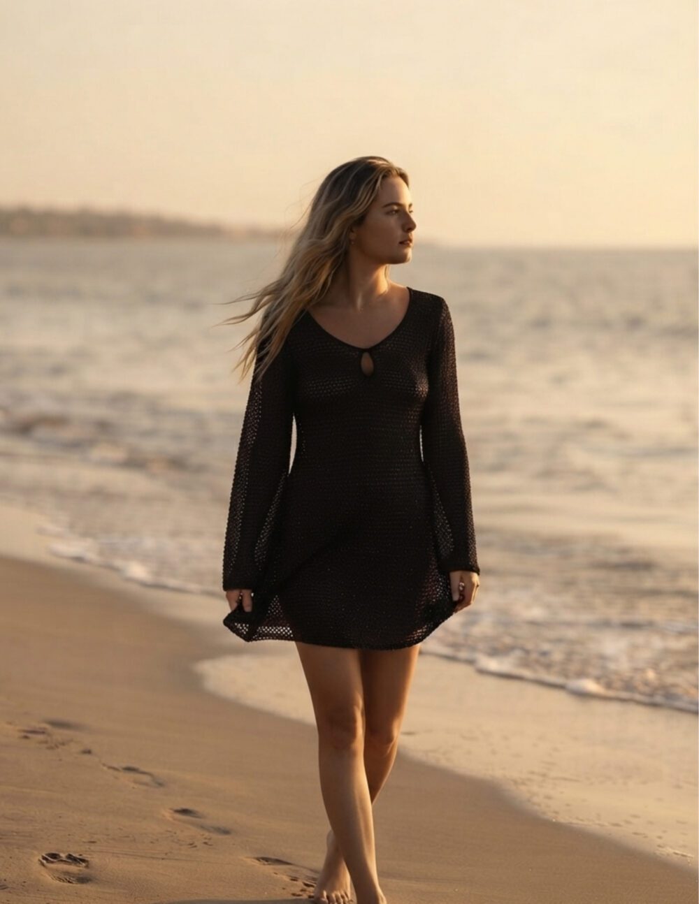 Sofia Beach Coverup — Black