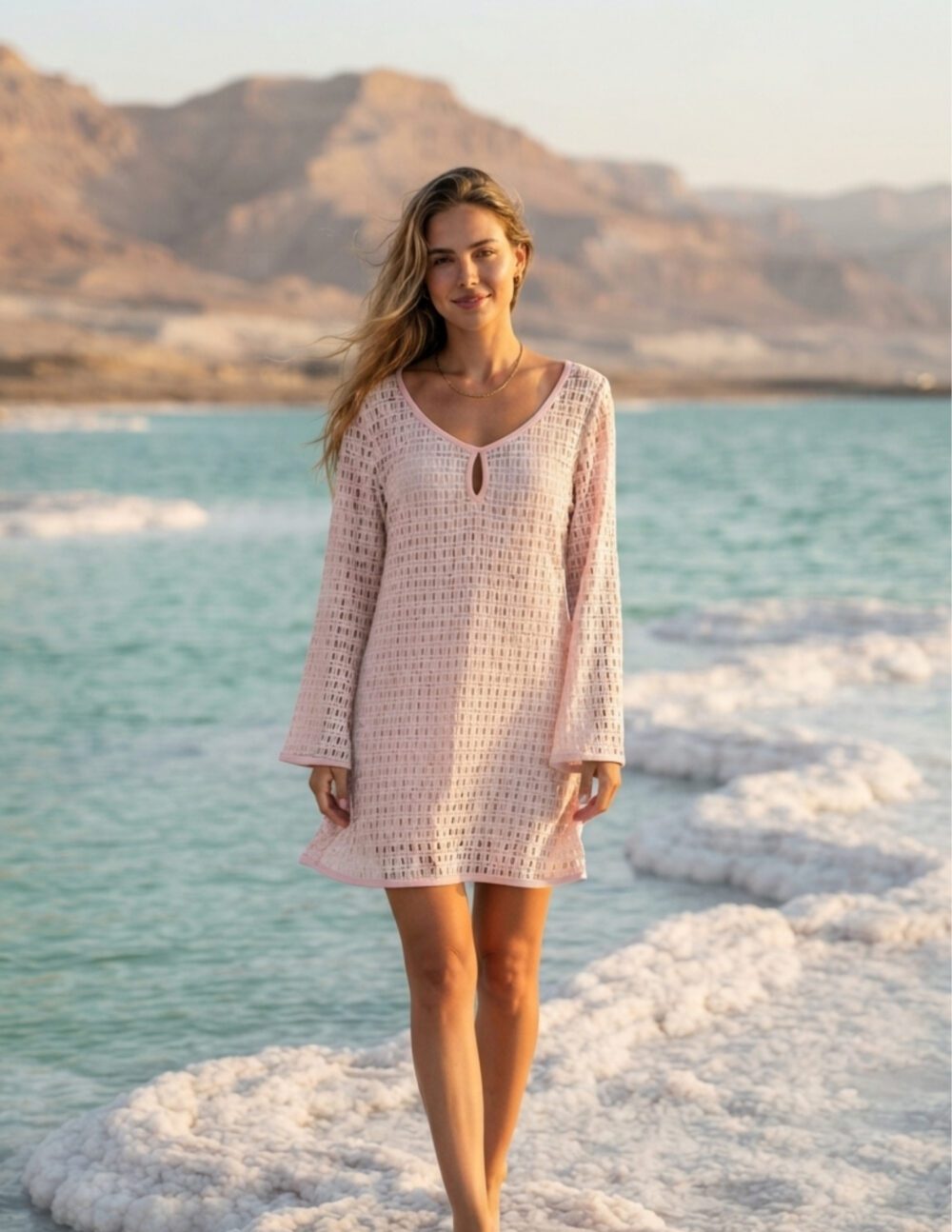 Sofia Beach Coverup — Baby Pink