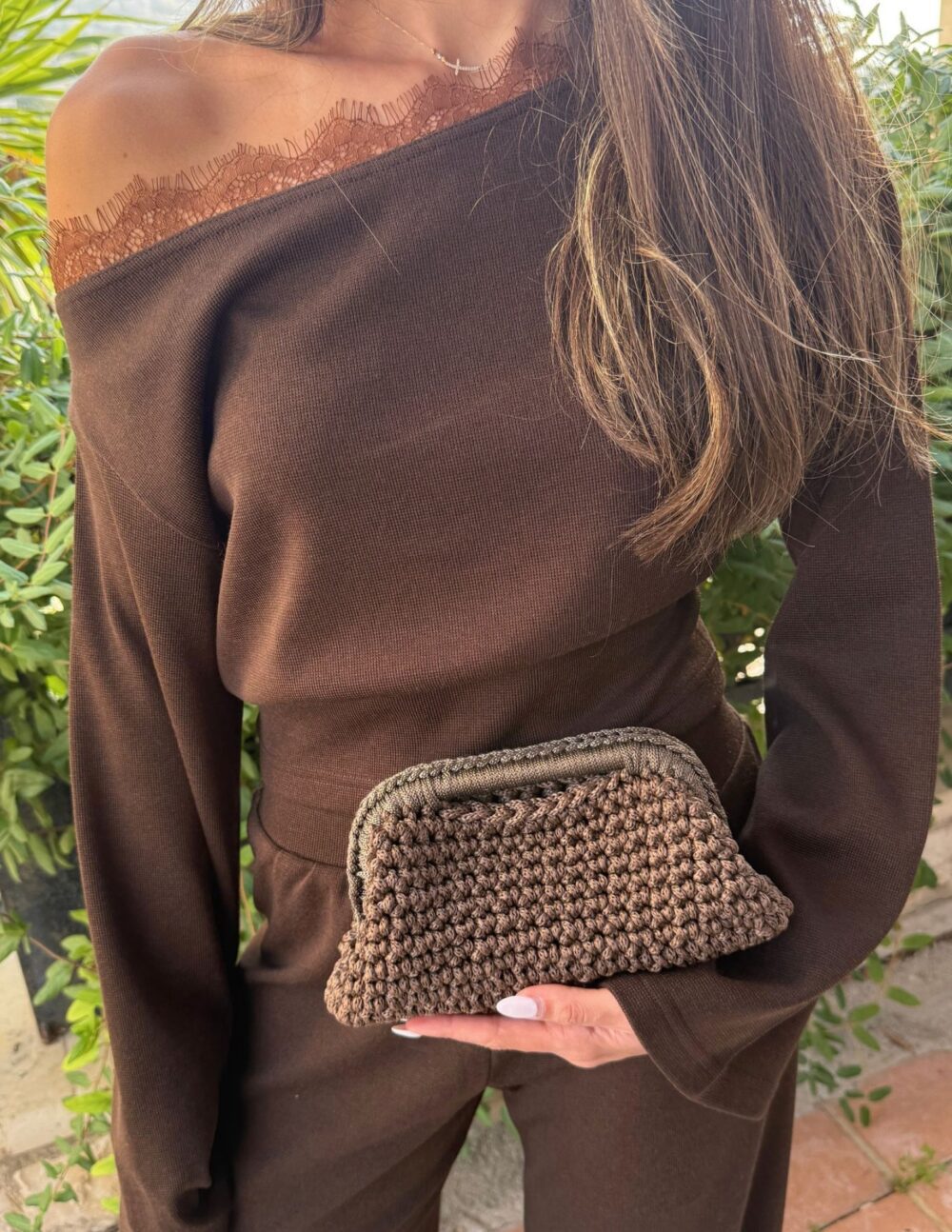 Jade Clutch - Brown (Small)